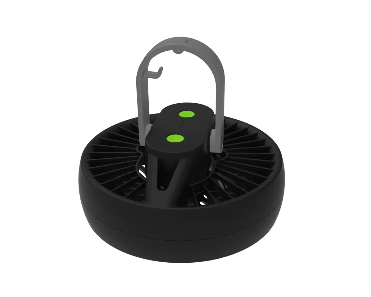 Rechargeable Hi-Flow Tent Fan and LED Light product image