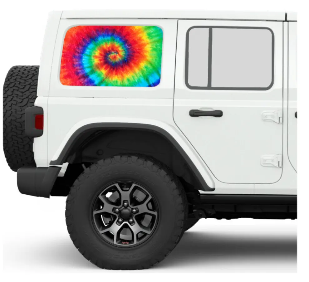 Trippy Tie Dye Side Windows Printed Vinyl Decal product image