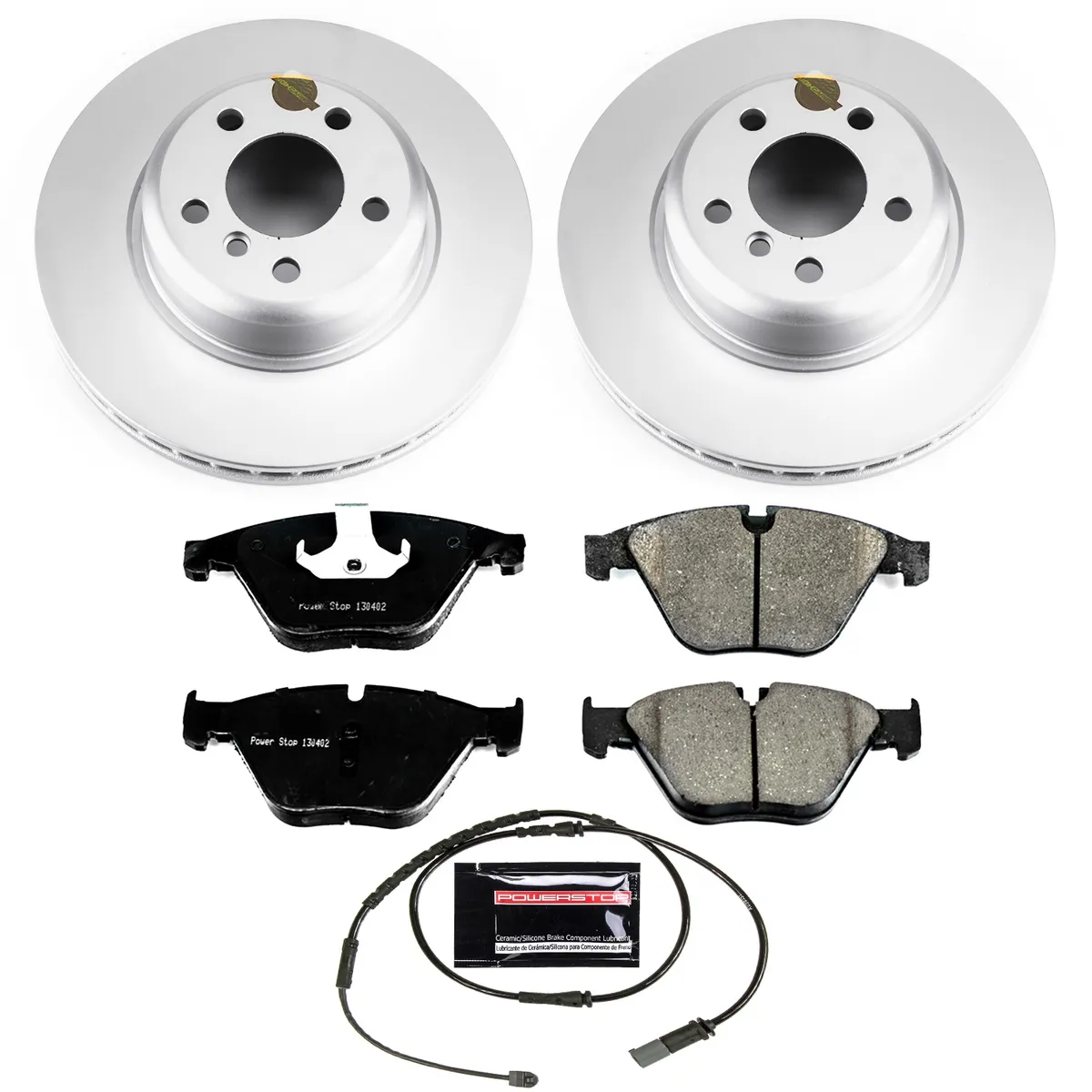 Z23 Sport Geomet Coated Rotor Kit For European Vehicles: Genuine Geomet Fully Coated Rotors; Carbon-Fiber Ceramic Pads W/Hardware; Pad Sensors product image