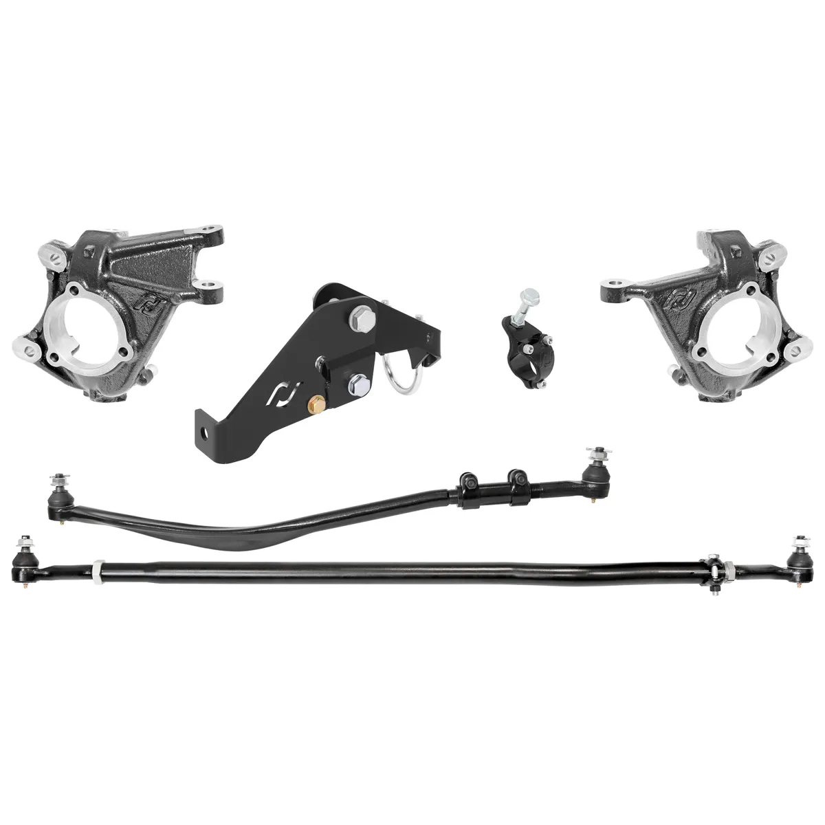 Currectlync Wrangler JK High Steer Kit For Stabilizer Shock. Incl. Knuckles Drag Link Tie Rod Trac Bar Reloc/Shock Mount Shock Tie Rod Clamp RockJock 4x4 product image