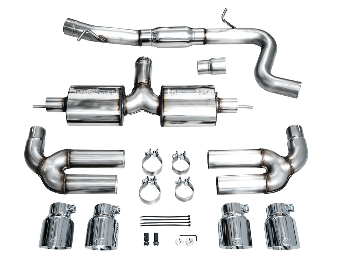 AWE Track Edition Exhaust for Audi 8Y S3 - Chrome Silver Tips product image