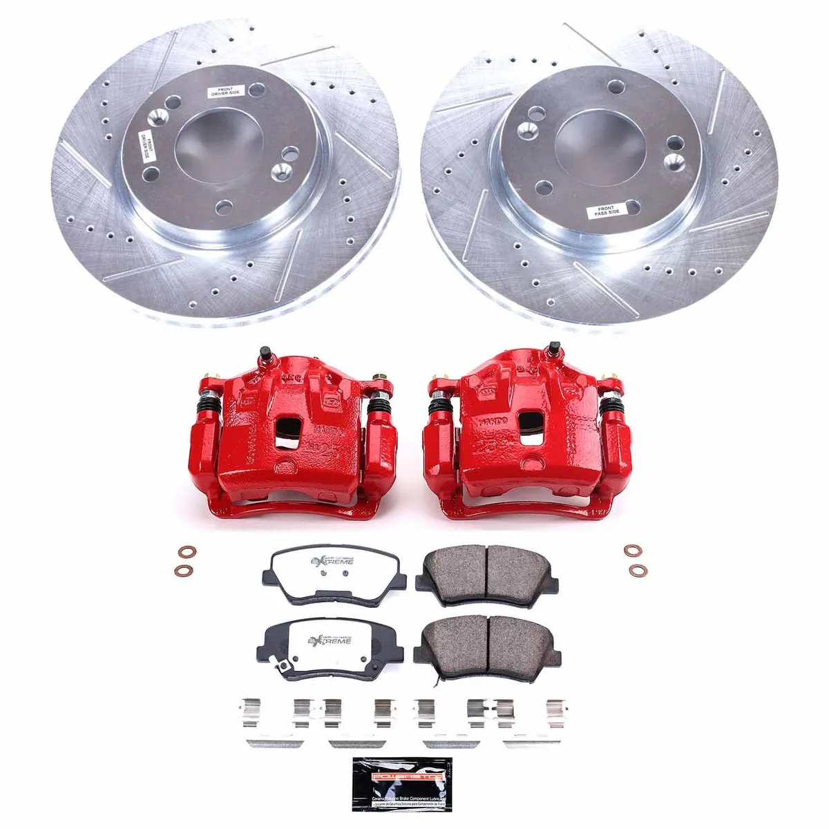 Z26 Street Warrior Upgrade Kit: Drilled/Slotted Rotors; Carbon-Fiber Ceramic Pads; Powder Coated Calipers product image