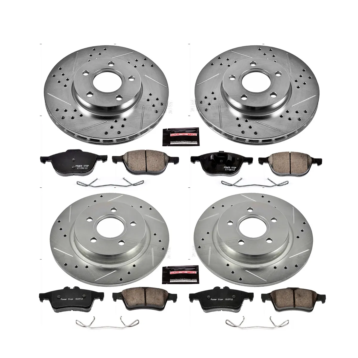 Z23 Evolution Sport Upgrade Kit: Drilled/Slotted Rotors; Carbon-Fiber Ceramic Pads W/Hardware product image