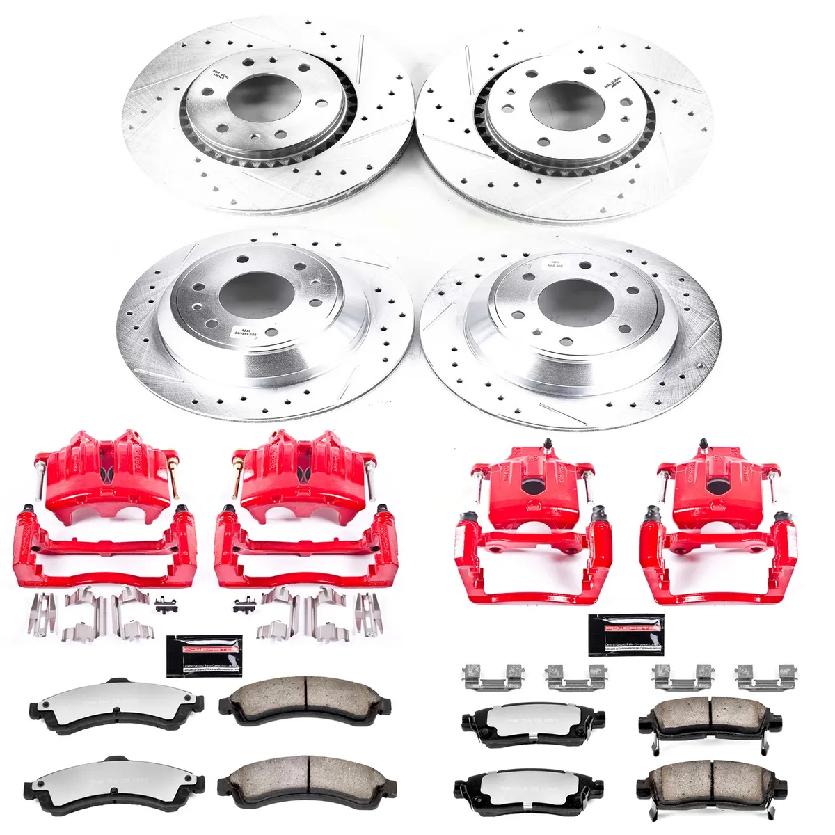 Z36 Truck/Tow Upgrade Kit: Drilled/Slotted Rotors; Carbon-Fiber Ceramic Pads; Powder Coated Calipers product image