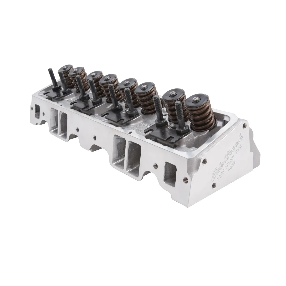 Cylinder Head, SBC, Performer RPM, 64cc, Straight Spark Plug, for Hydraulic Roller Cam Complete (Ea) product image