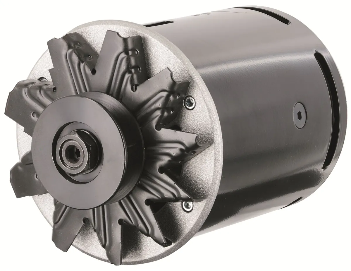 PowerGEN Alternator; Black; Custom Mount; 90 Amp; 65 Idle; 12 Volt; product image