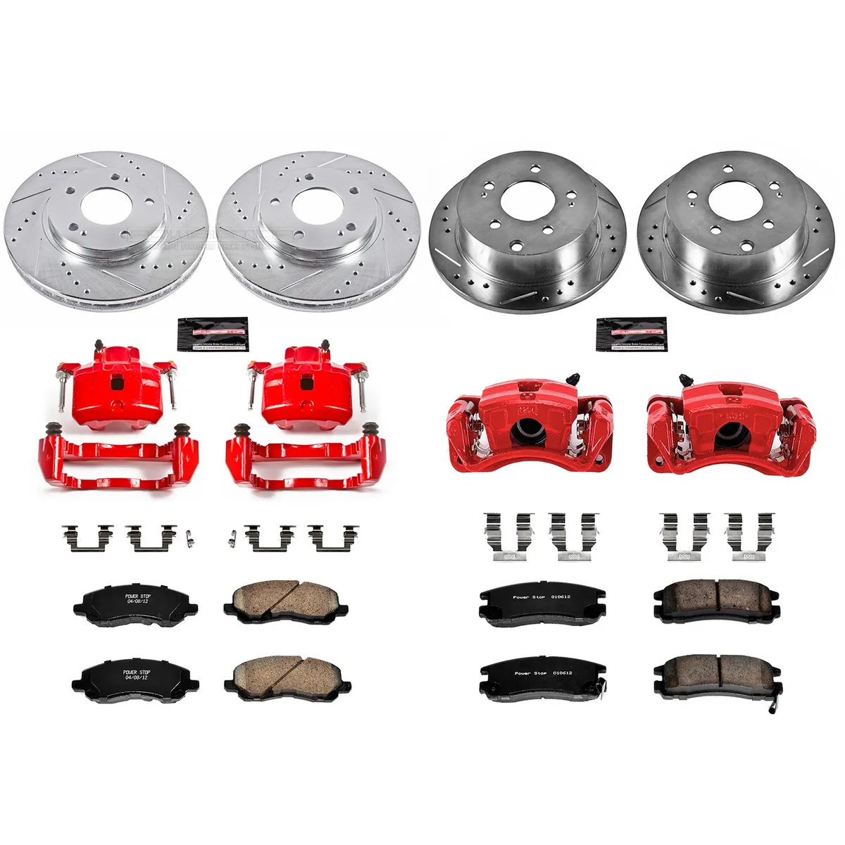 Z23 Evolution Sport Upgrade Kit: Drilled/Slotted Rotors; Carbon-Fiber Ceramic Pads; Powder Coated Calipers product image