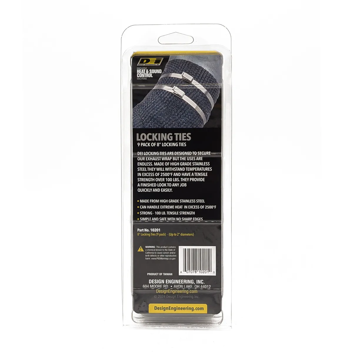 DEI 10201 Stainless-Steel Locking Ties 8 9-Pack 010201 product image