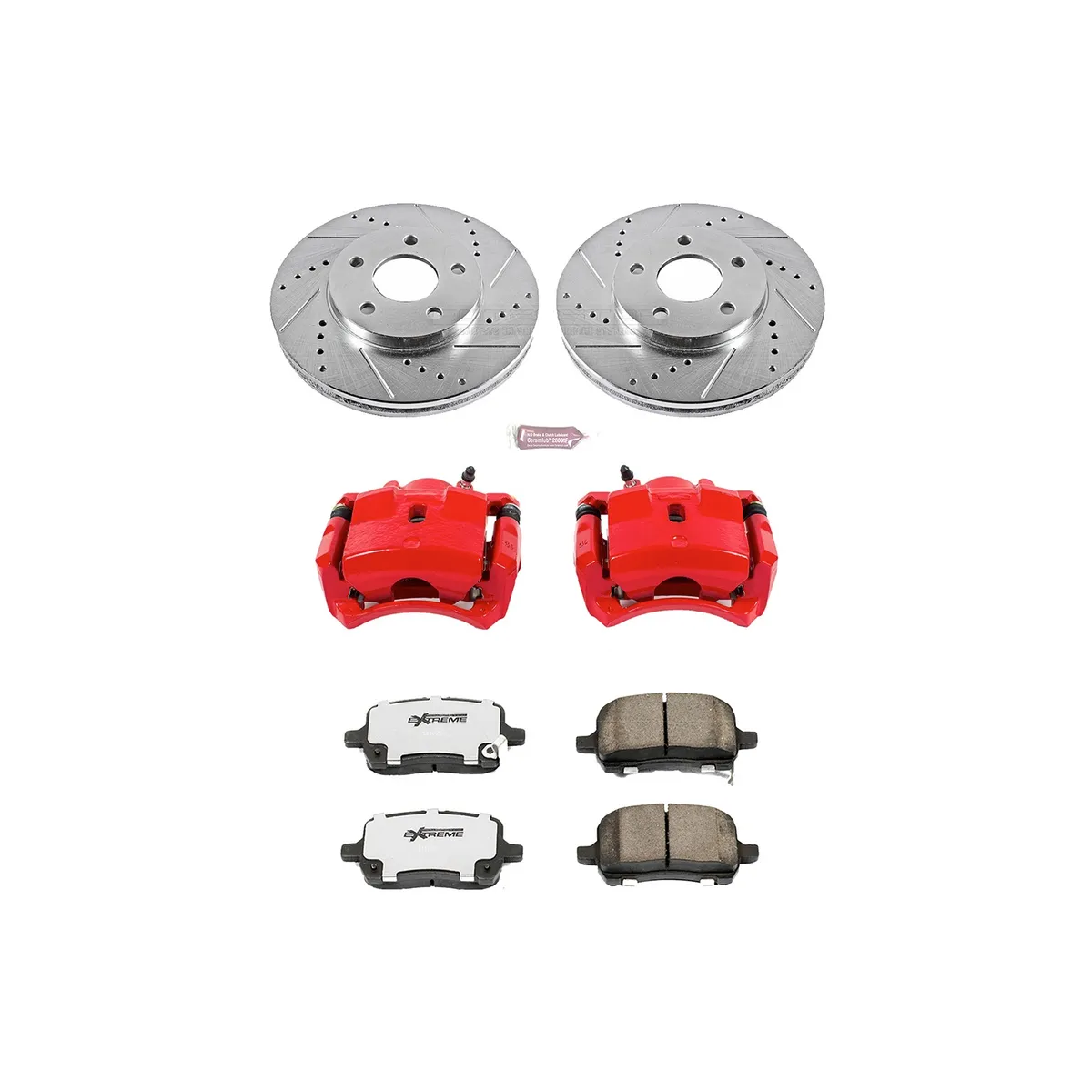Z26 Street Warrior Upgrade Kit: Drilled/Slotted Rotors; Carbon-Fiber Ceramic Pads; Powder Coated Calipers product image