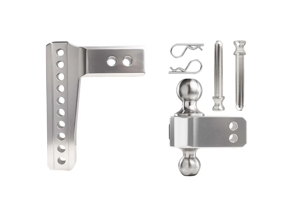 2.5" Aluminum Medium Duty Hitch 6" Drop/Rise w/ Stainless Steel Dual Ball product image