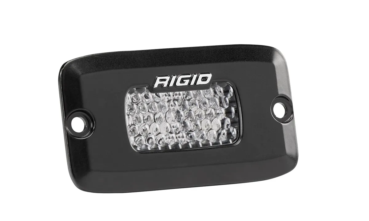 RIGID Industries 922513 SR-M Series PRO, Flood Diffused, Flush Mount, Black Housing, Single product image