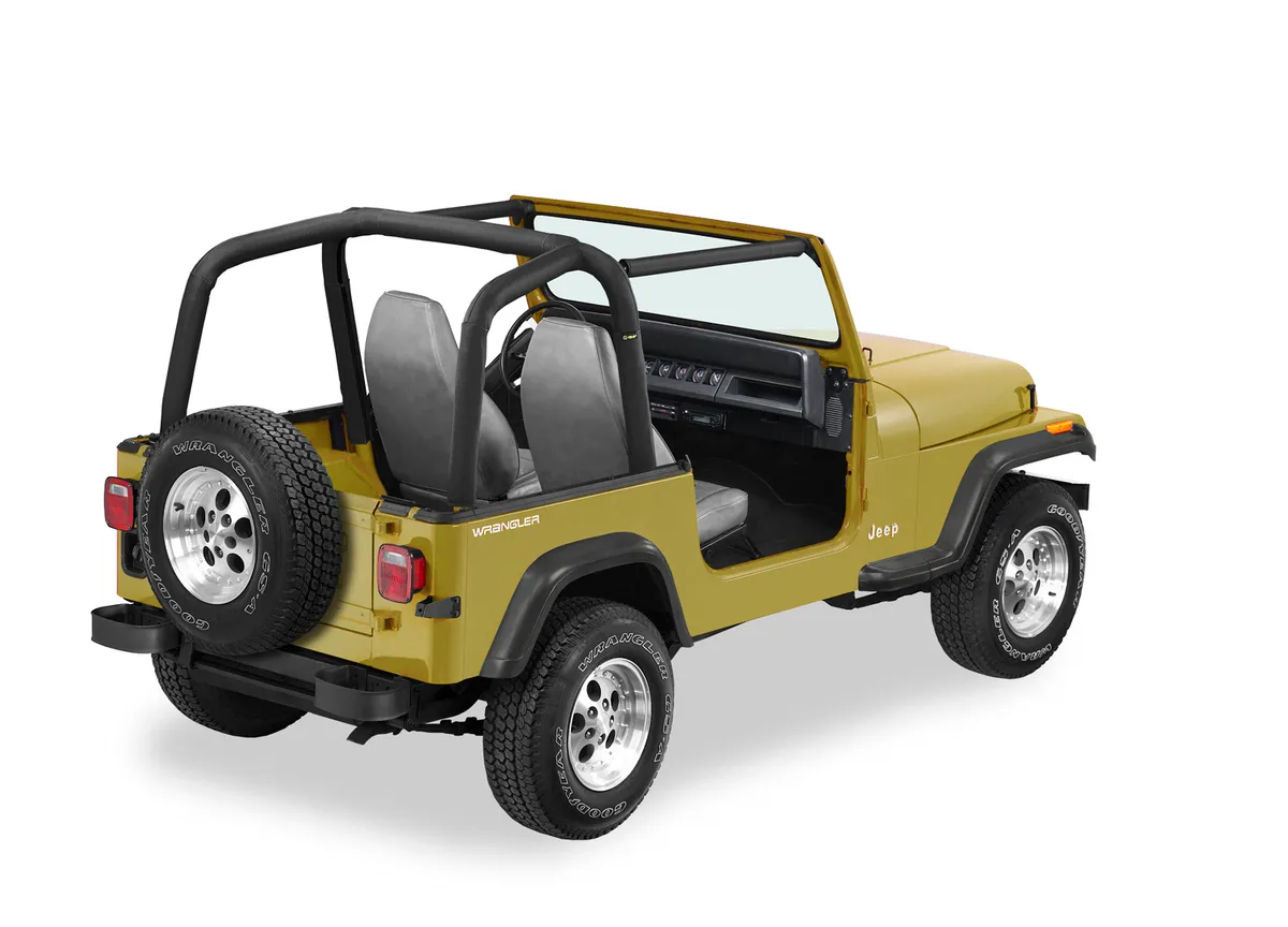 Jeep Sport Bar Covers For Jeep 1992-1995 Wrangler YJ Black Denim Bestop product image