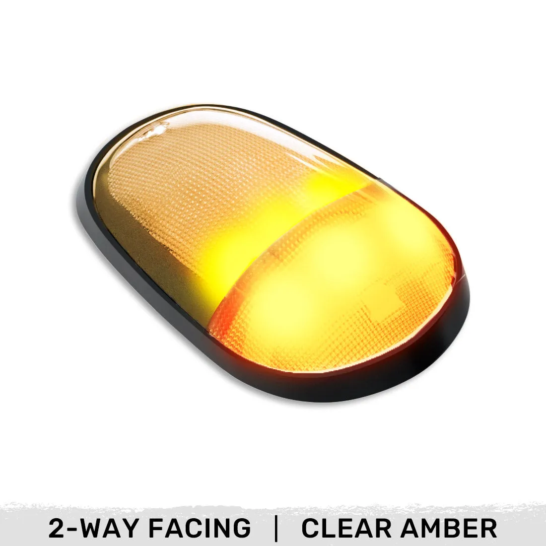 Dodge 03-18 RAM Heavy-Duty 2500 3500 1-Piece Single Cab Light Smoked Cab Roof Light Lens With 2-Way Forward Rear Facing Amber Ultra High-Power Leds - 1-Piece Single Cab Light Only product image