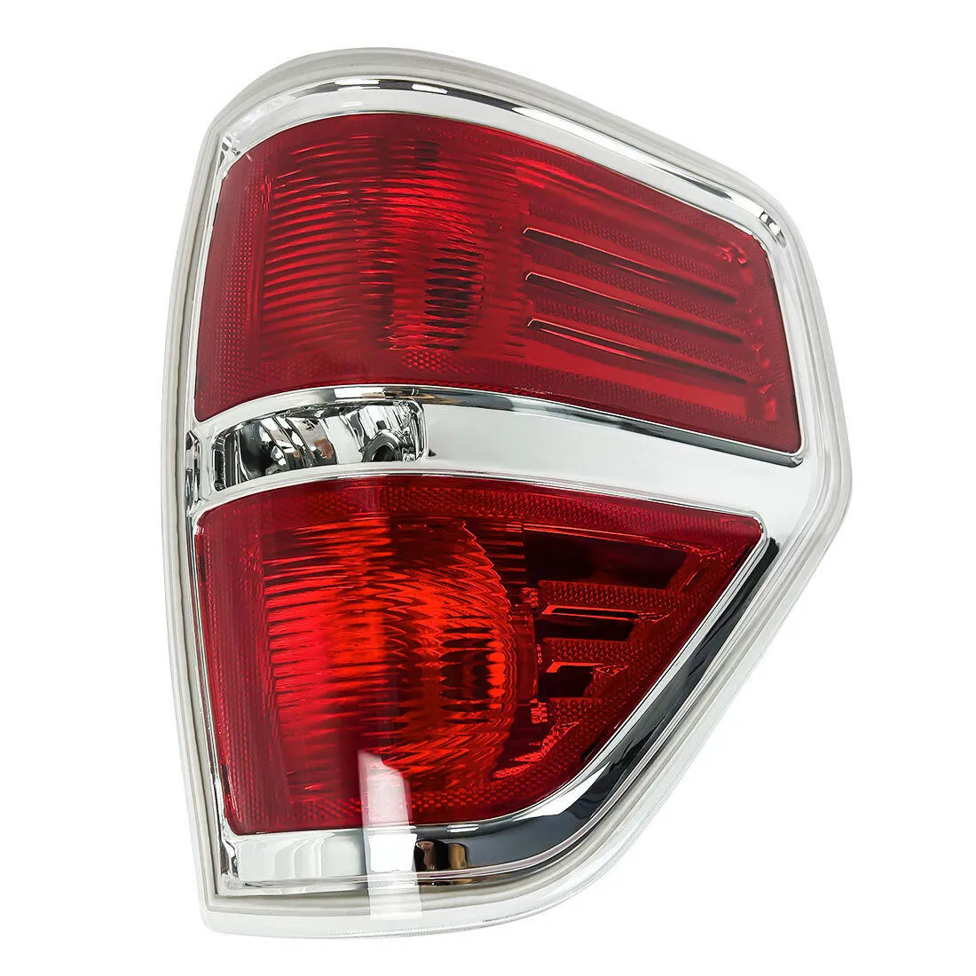 Red Lens LED Tail Lights Chrome Housing Without Light Bulbs For 2009-2014 Ford F150 product image
