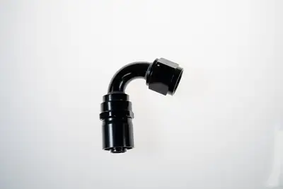 Redhorse Performance 10 an 120 Degree Crimp Style Hose End w/ Black Collar Black