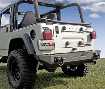 Rugged Ridge Rugged Ridge XHD Rear Bumper Textured Black