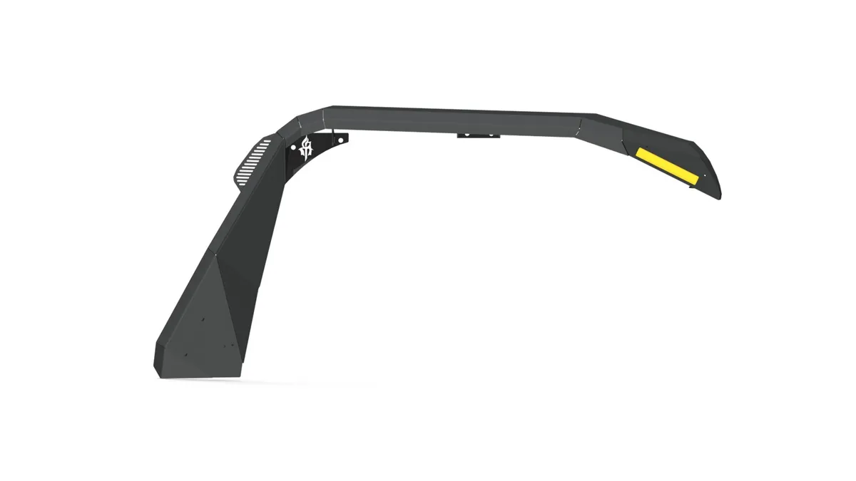 Stealth Body Armor; Front; Fender Flare; w/Switchback Led DRL; Satin Black; product image