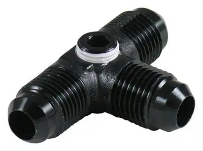 Fragola Performance Systems 6an Male Tee Fitting w/ 1/8 FPT Port Black