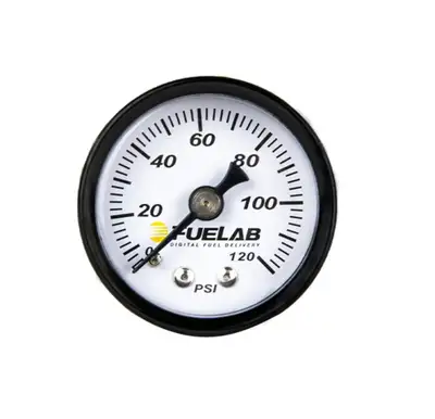 Fuelab 1.5 Inch Fuel Pressure Gauge EFI, Range 0-120psi FUELAB