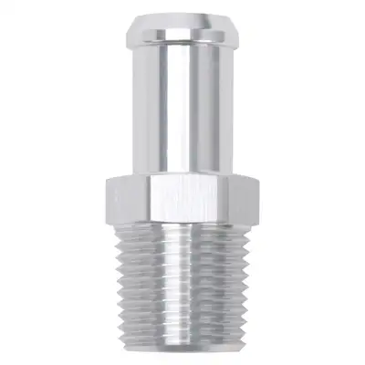 Edelbrock Edelbrock 8160 Heater Hose End Fitting - Straight with 1/2 NPT and 5/8 Barb.