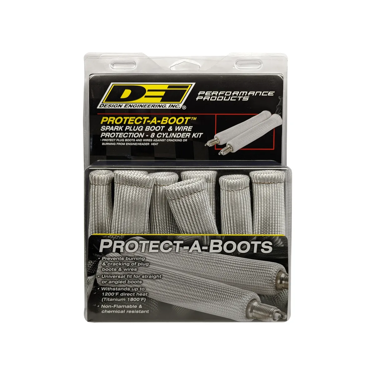 DEI PROtect-A-Boot 6in Spark Plug Boot PROtectors - Silver 8-Pack product image