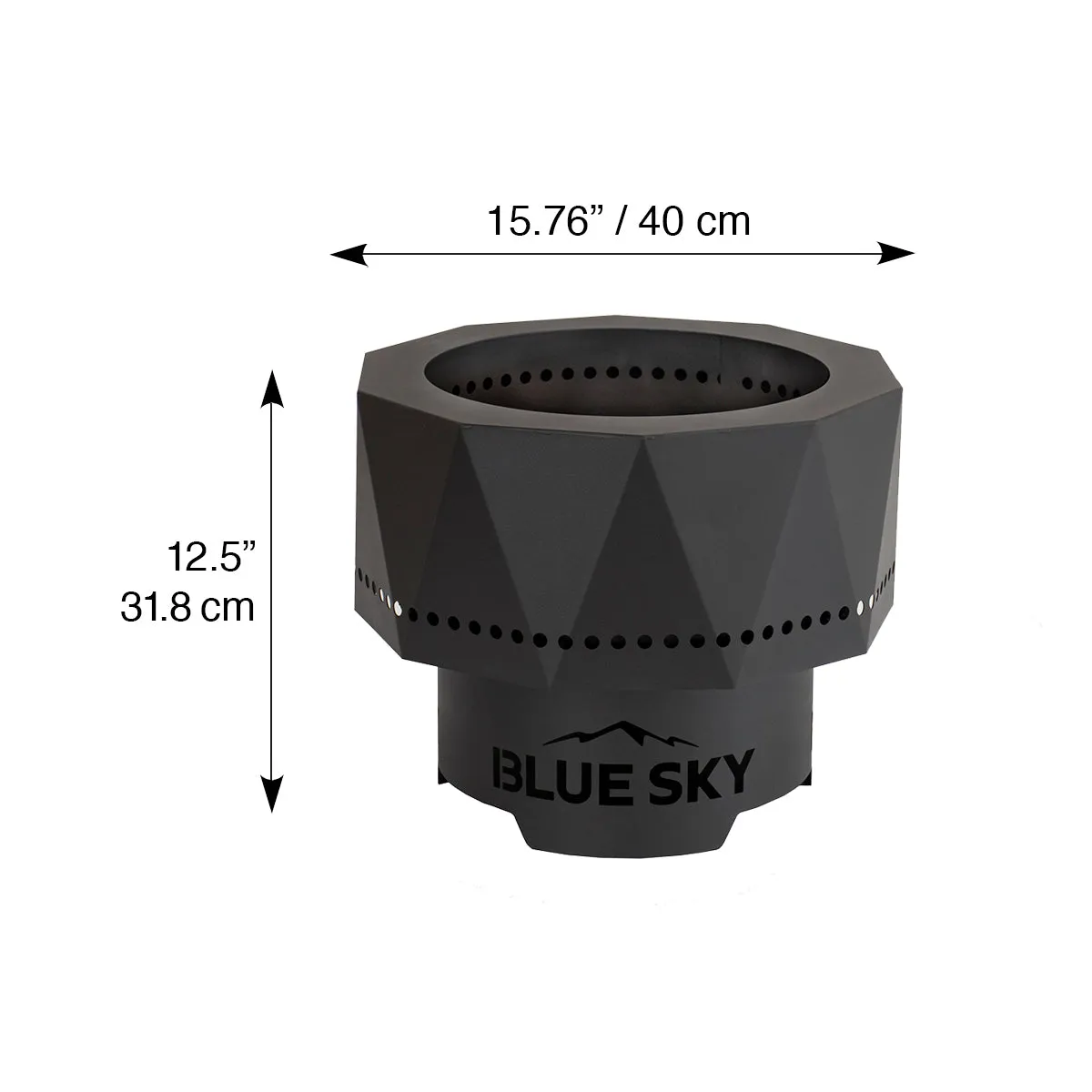 The Ridge Portable High Efficiency Pellet Fire Pit Black product image