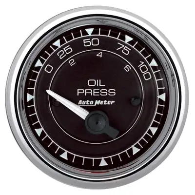AutoMeter Gauge Press 2 1/16in 100psi Elec Chrono Chrome