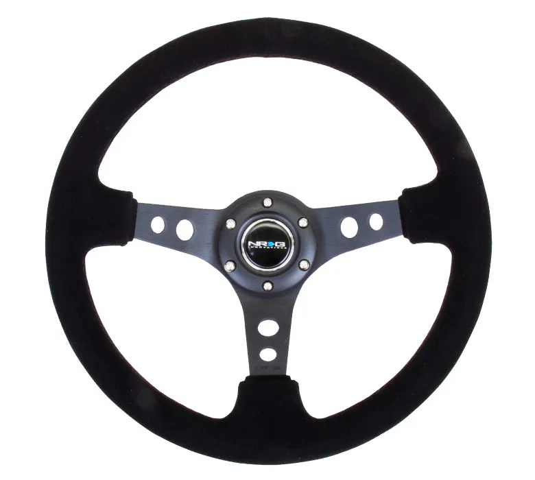 Steering Wheel 350mm 3in Dish Black Suede product image