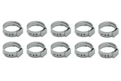 Vibrant Performance Pinch Clamp; 0.37 To 0.47 in. Clamp Range; 0.281 in. Clamp Width; 10 pcs.; 300 Series Stainless Steel;