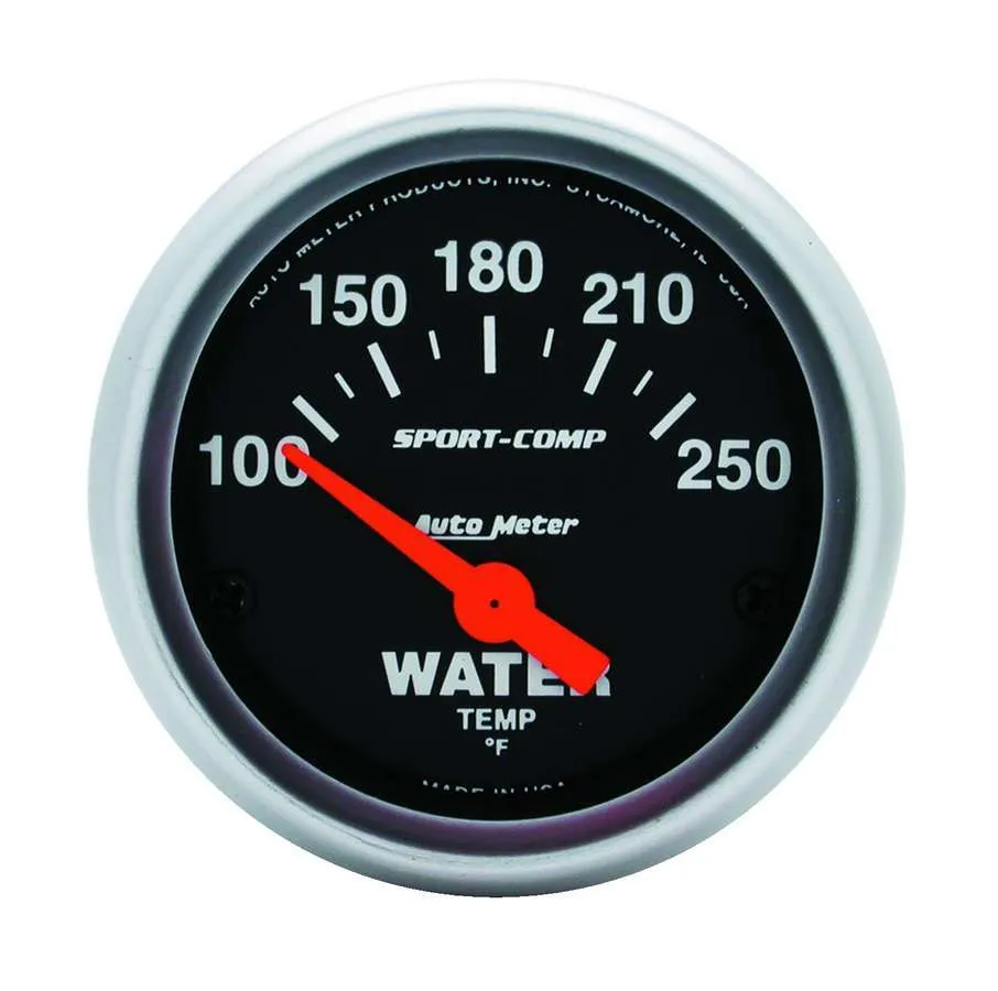 AutoMeter 2-1/16 In. Water Temperature, 100-250 Fahrenheit, Sport-Comp