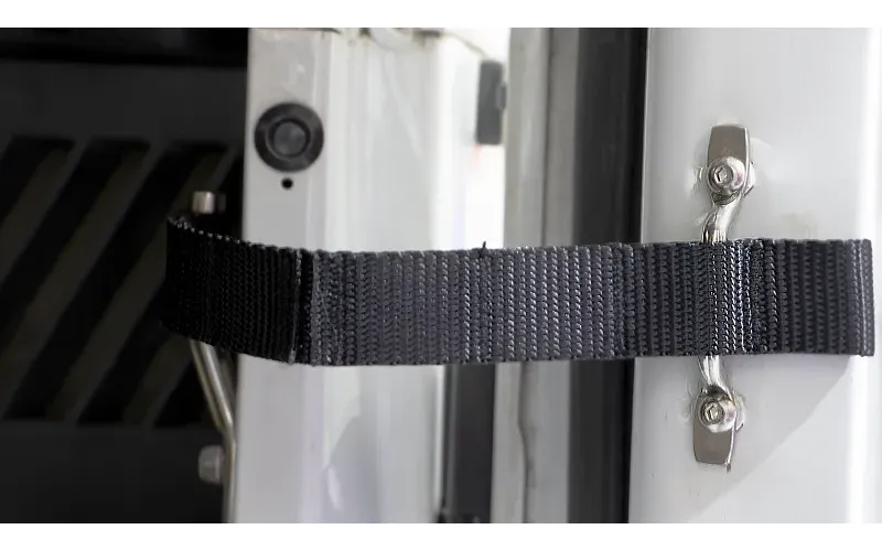 Jeep CJ/YJ Door Strap Kit For 76-95 Jeep CJ/YJ Polished Stainless Steel Kentrol product image