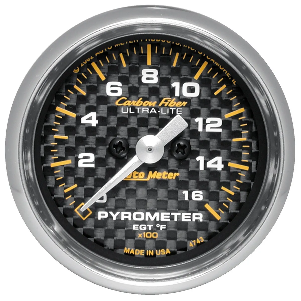Gauge, Pyrometer (EGT), 2 1/16", 1600?F, Stepper Motor, Carbon Fiber product image