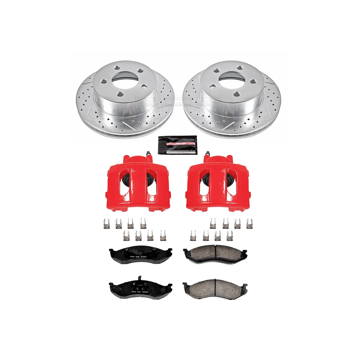 Z23 Evolution Sport Upgrade Kit: Drilled/Slotted Rotors; Carbon-Fiber Ceramic Pads; Powder Coated Calipers product image