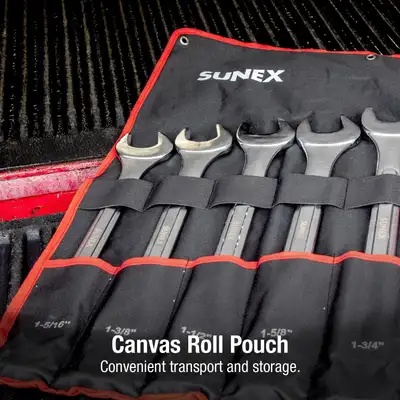 Sunex 7 Piece SAE Raised Panel Jumbo Combination Wrench Set