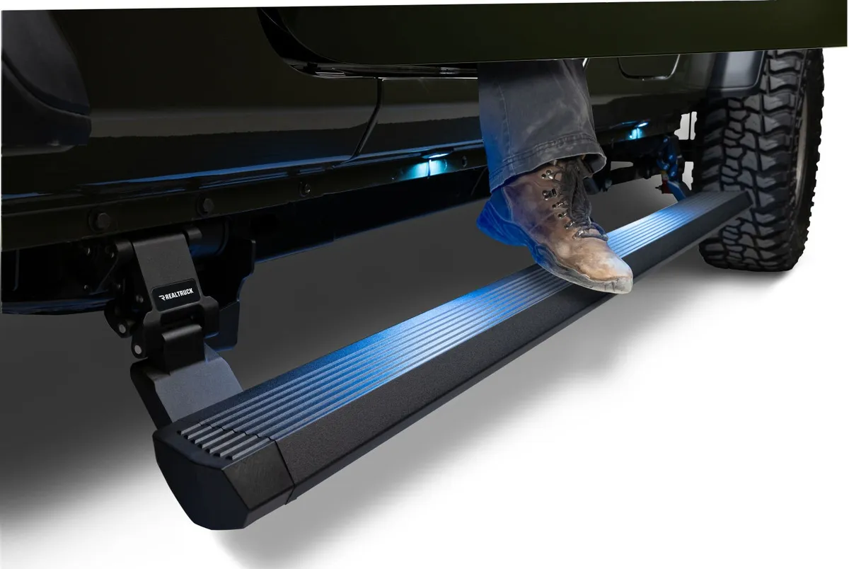 Go Rhino 20c Gladiator JT 4DR Crew Cab Pickup Voltstep Electric Running Board Kit Powder Coat