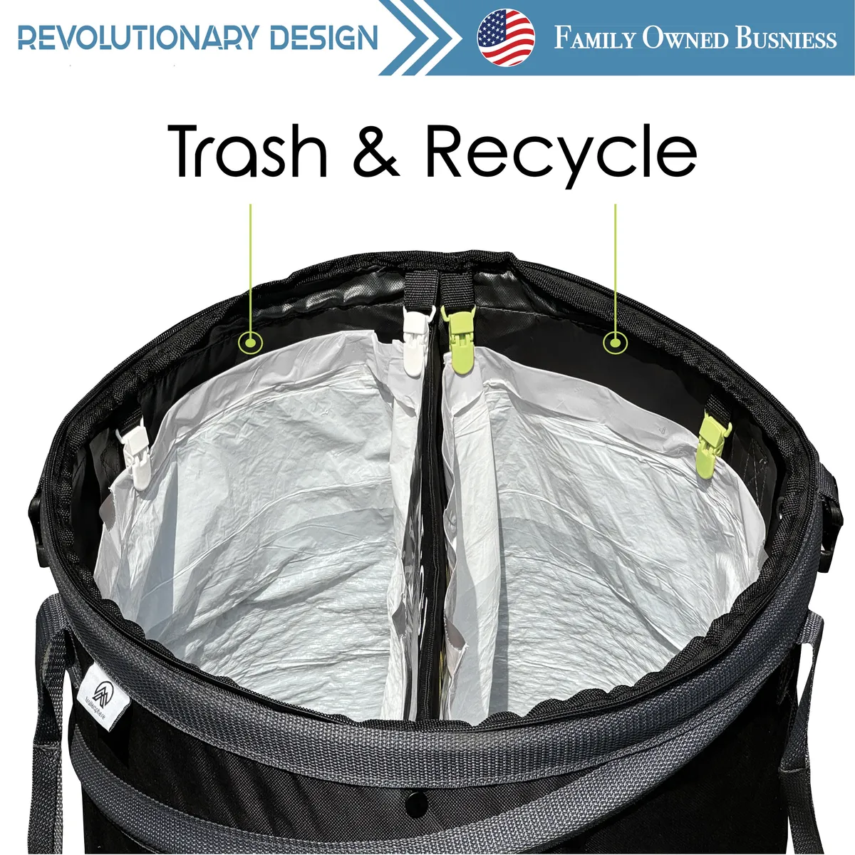 2-In-1 Collapsible Bin Trash/Recyc product image