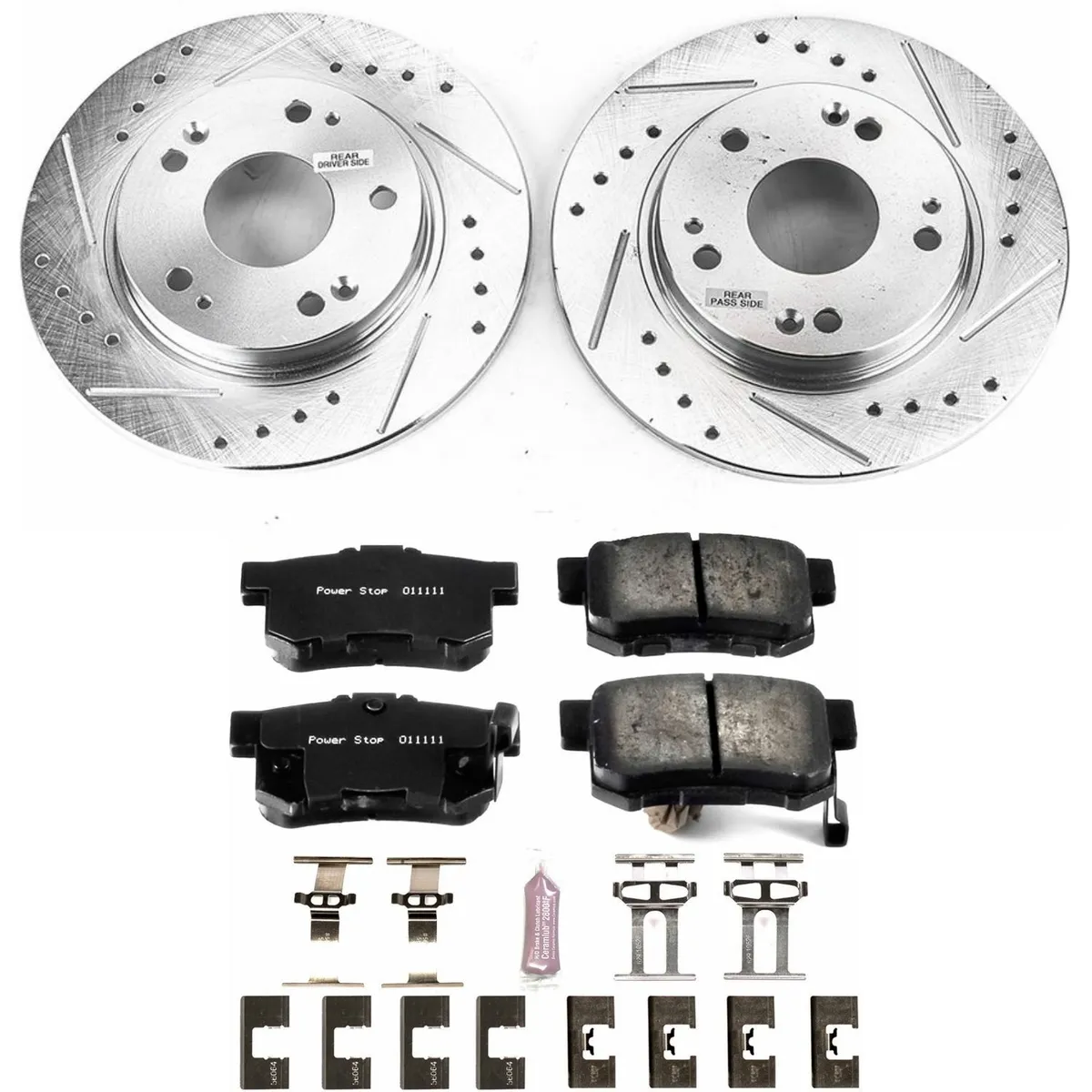 Z23 Evolution Sport Upgrade Kit: Drilled/Slotted Rotors; Carbon-Fiber Ceramic Pads W/Hardware product image