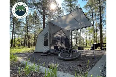 Overland Vehicle Systems LD P.S.T. - Portable Safari Ground Tent Large, Grey Body and Grey Trim Overland Vehicle Systems