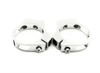 Vintage Parts Billet Clamp 2.5 inch Silver 2 Pack