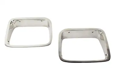 Kentrol Jeep YJ Headlight Bezels Pair 87-95 Wrangler TJ Polished Silver Kentrol