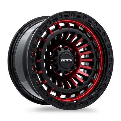 RTX Wheels Moab 17x9 5x127 Et15 Cb71.5 Gloss Black Machined Red