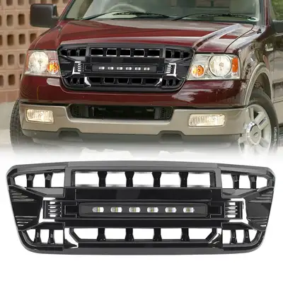 AMERICAN MODIFIED American Modified Amfmaa00113 Armor Grille With LED Off-Road Lights - Matte Black