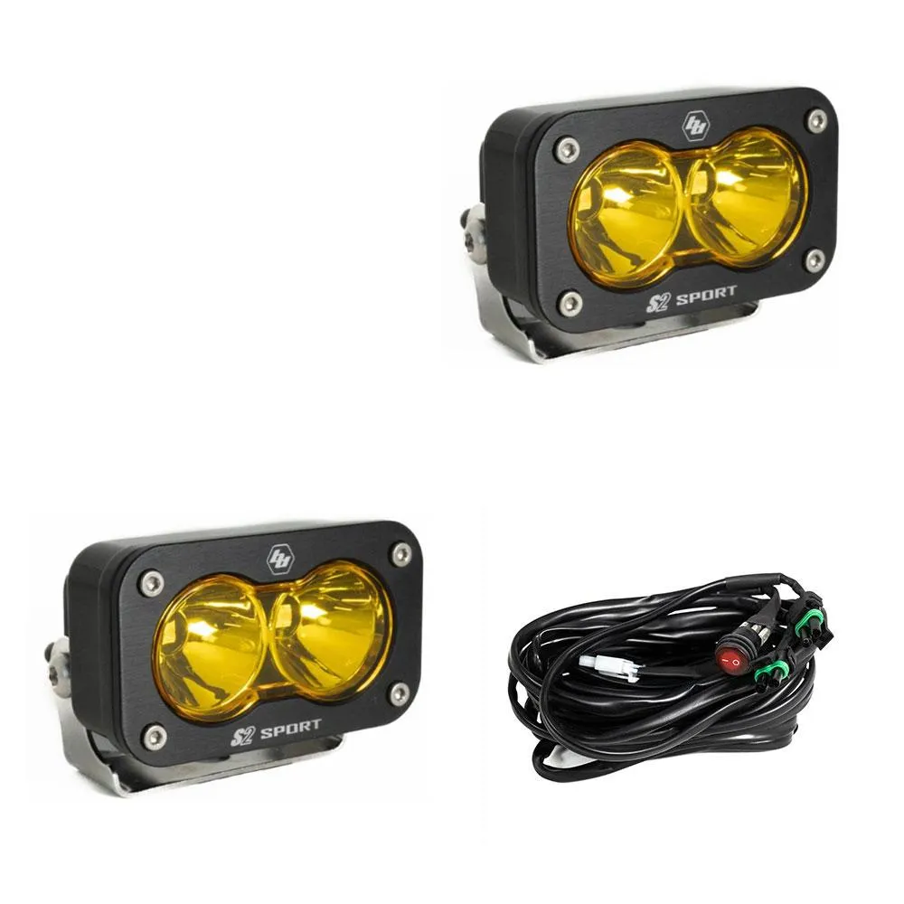 LED Work Light Baja Amber Lens Spot Pattern Pair S2 Sport Baja Designs product image