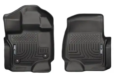 Husky Liners 15c F150 Supercrew/Supercab Front Floor Liners Weatherbeater Series Black