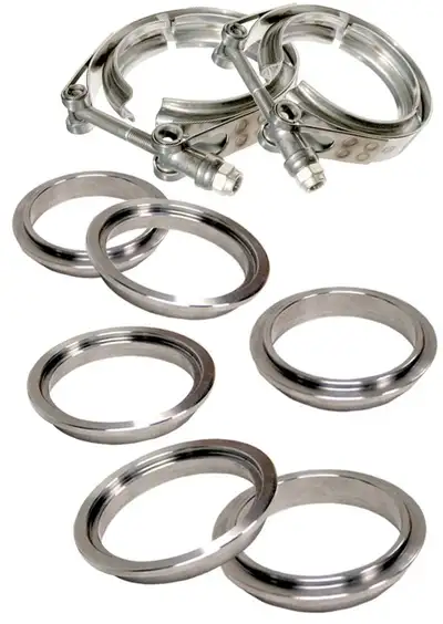 Pacific Performance Engineering 3 Inch V Band Clamp Stainless Steel 8 Piece Set 2C 3M 3F PPE Diesel