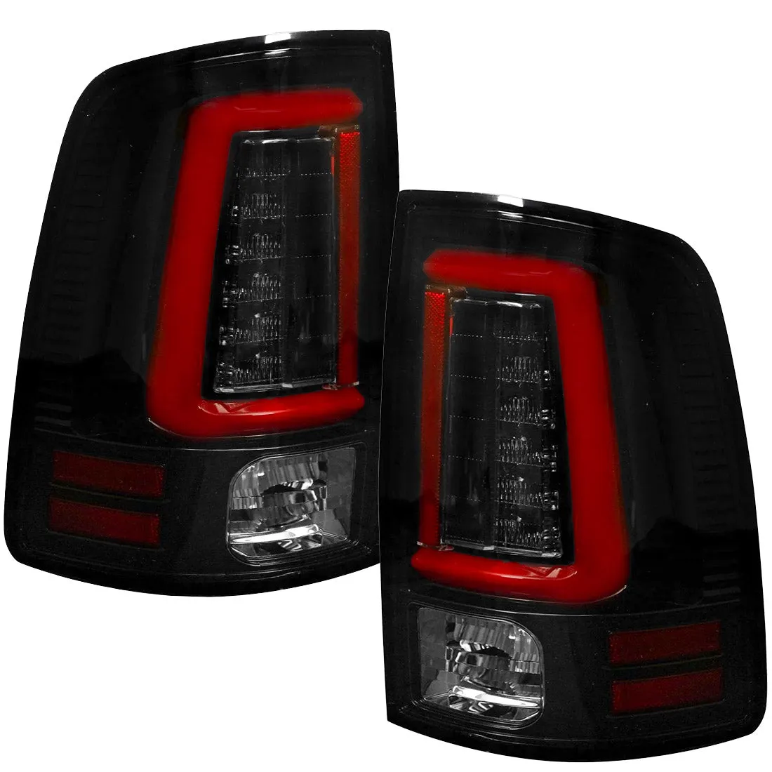 Dodge 09-18 RAM 1500 And 10-18 RAM 25003500 Oled Tail Lights Replaces Factory OEM Halogen Tail Lights - Smoked Lens product image