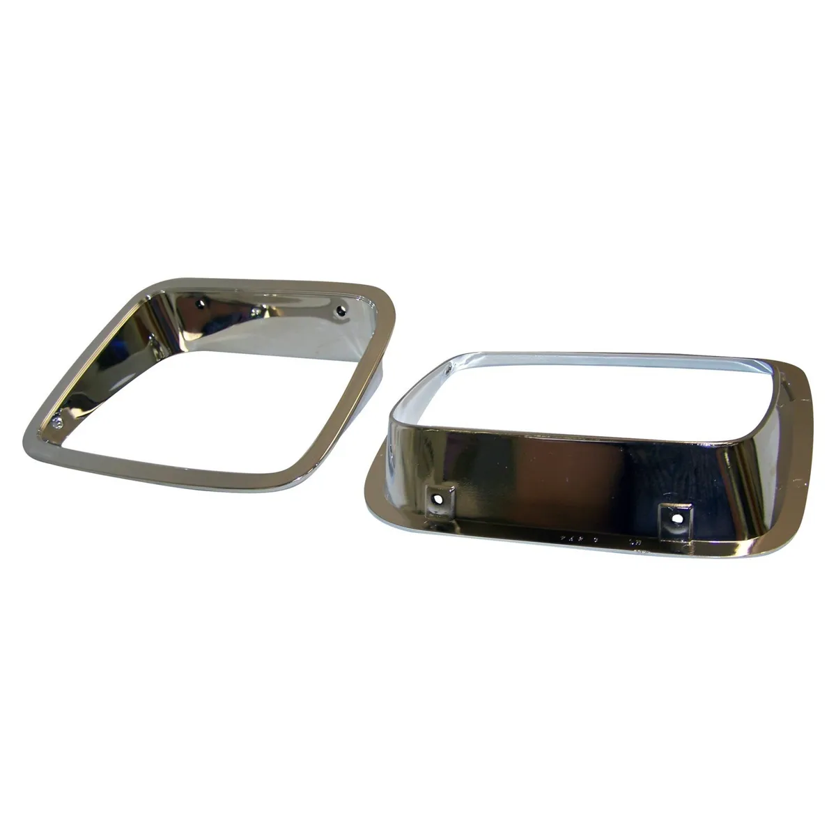 Crown Automotive Jeep Replacement 1987-1995 YJ Wrangler (USA & Canada Only);Includes Left and Right Chrome Headlamp Bezels