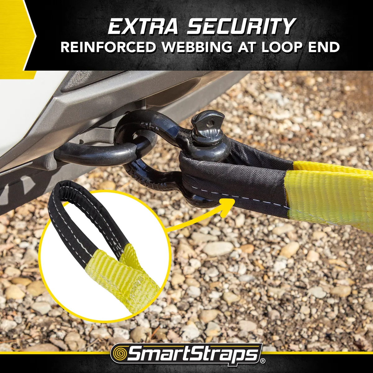 2in x 30ft 15000lb Recovery Strap W/Loop Ends product image