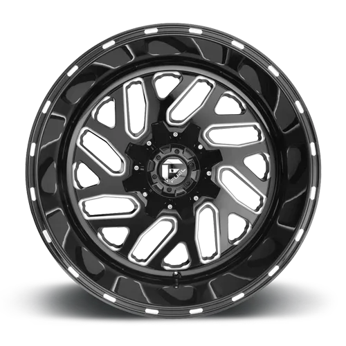 Aluminum Wheels 20X12 Triton D581 5 On 114.3/5 On 127 Gloss Black/Milled 78.1 Bore -43 Offset Mesh Spoke Fuel Off Road Wheels product image