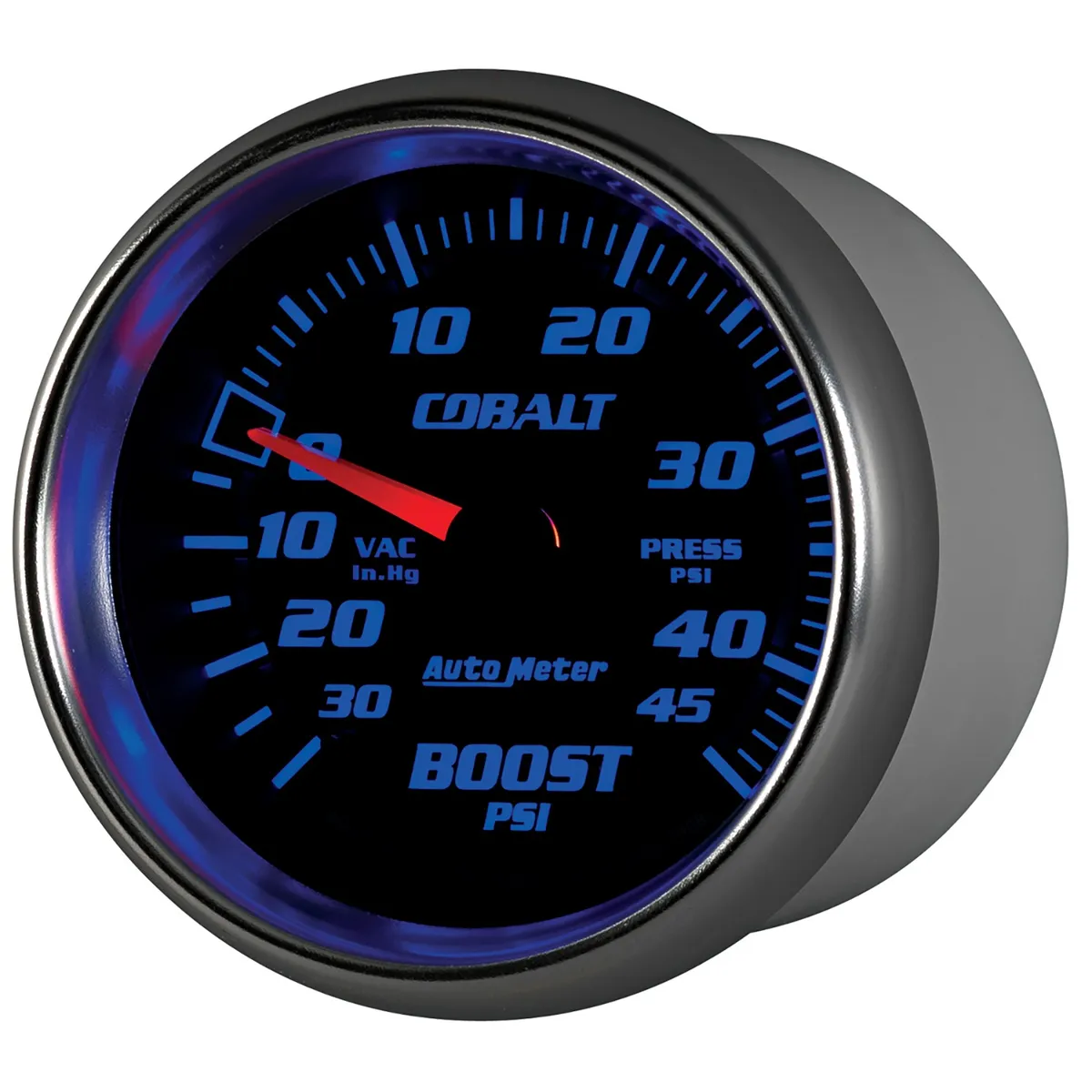 Gauge, Vac/Boost, 2 5/8", 30inHg-45psi, Mechanical, Cobalt product image